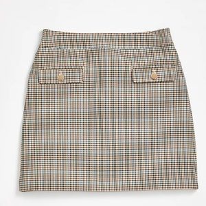 LOFT Plaid check skirt NWT